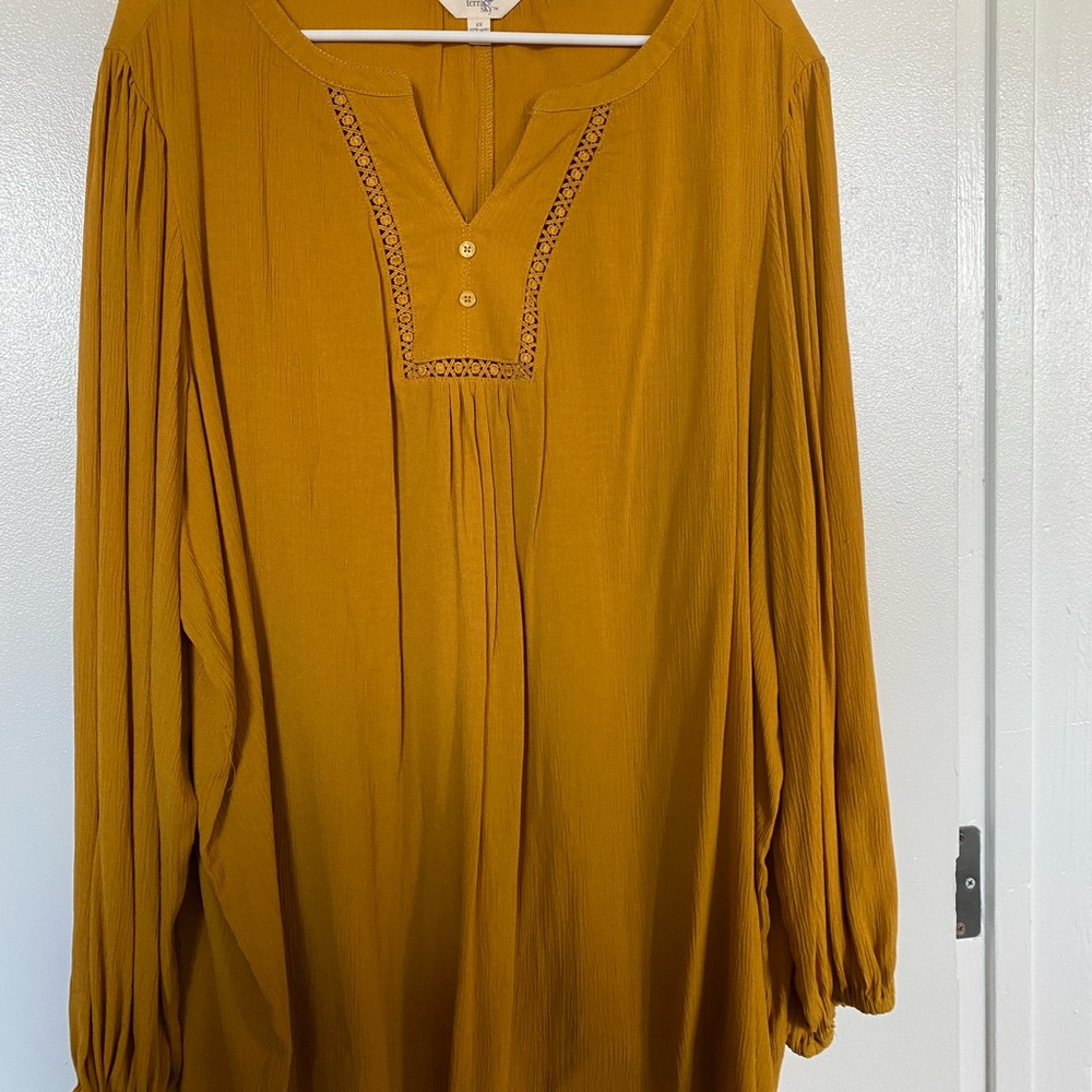 Mustard yellow blouse